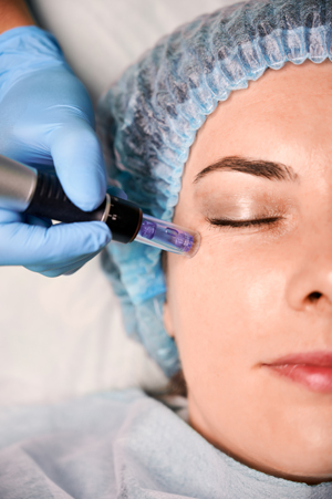 Microneedling bei einer Kundin